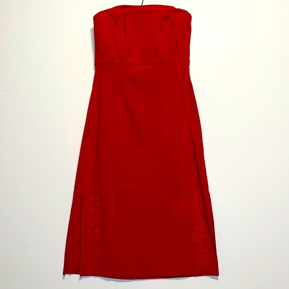 Express‎ Red Stretch Strapless Dress. Size 3/4